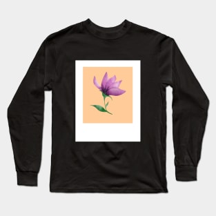 Purple Flower Long Sleeve T-Shirt